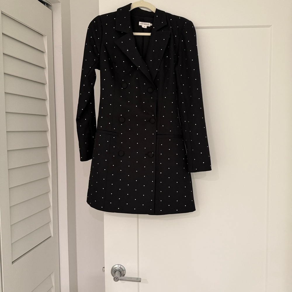 Good American Black Blazer Dress with White Crystals - Picture 4 of 4